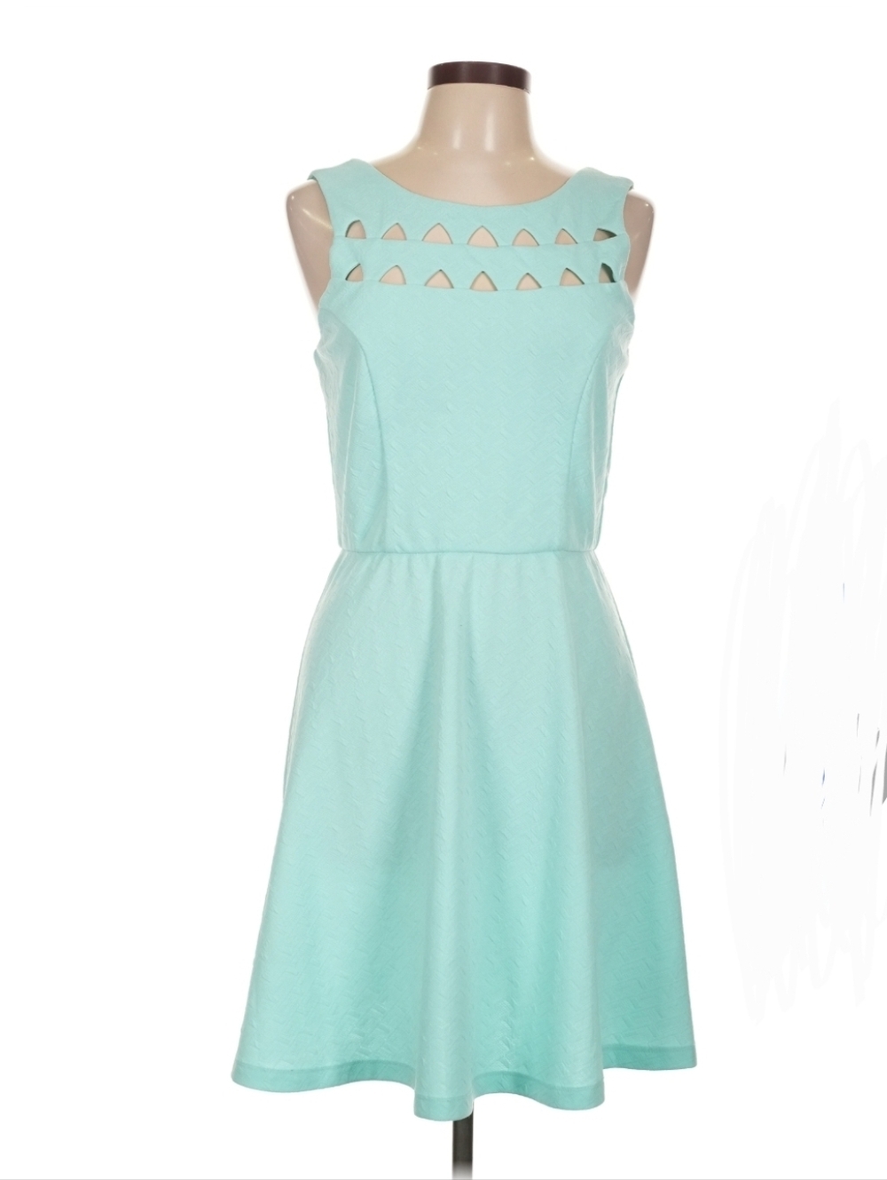 Maurices Mint Cutout Neck STRETCH Fit & Flare Dress L/